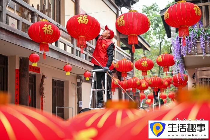 百年黄葛古道张灯结彩年味浓(图2) 百年黄葛古道张灯结彩年味浓(图2)